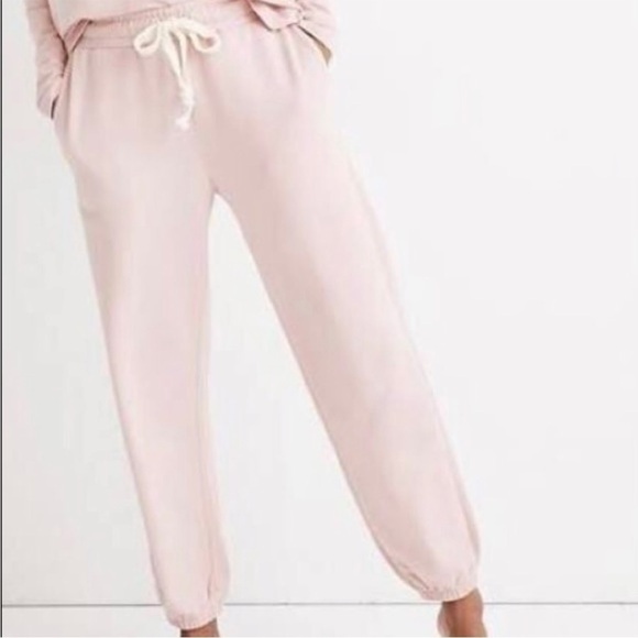 Madewell Pants - MADEWELL Pant Saunter Sweatpants Pink Terry Cloth Drawstring Sz XS